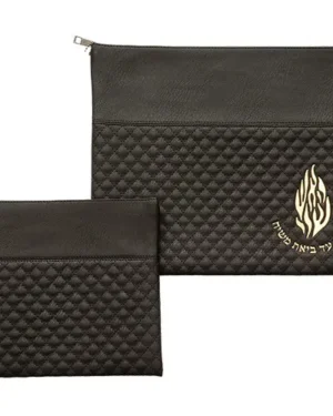 סט כיסויים לטלית תפילין האש שלי שחור