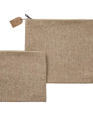 סט כיסויים לטלית תפילין דמוי פשתן בז'