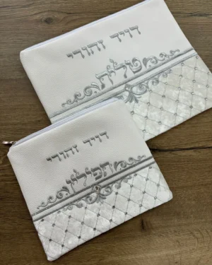 סט כיסויים לטלית תפילין מעוטר