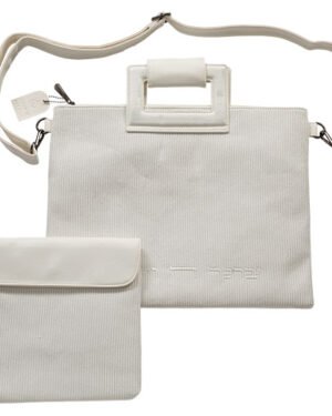 כיסוי טלית ותפילין קורדרוי לבן