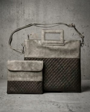 כיסוי טלית ותפילין אפור שחור