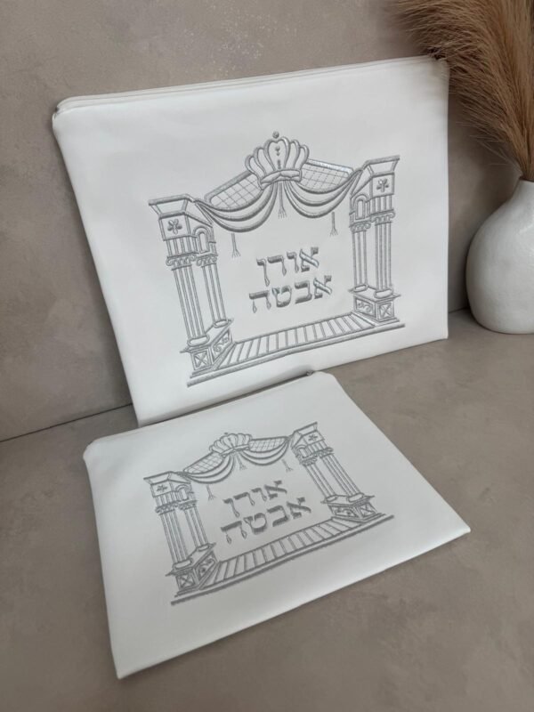סט כיסויים לטלית תפילין בית המקדש