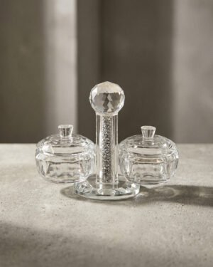 מלחייה קריסטל עם מכסים