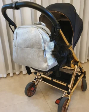 תיק עגלה כסוף