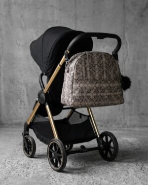 תיק עגלה מנוחש גווני חום