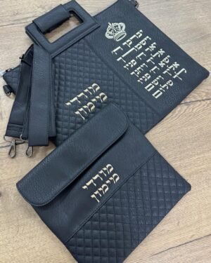 כיסוי טלית ותפילין ברכת הכהנים שחור זהב