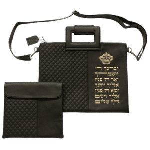 כיסוי טלית ותפילין ברכת הכהנים שחור זהב