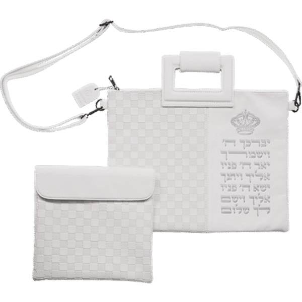 כיסוי טלית ותפילין לבן כהנים