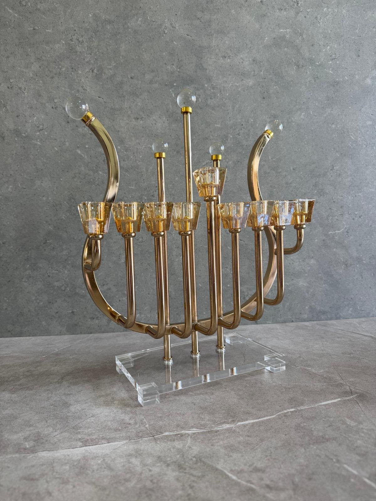 חנוכיה נבל משולב אקריל – תמונה 2