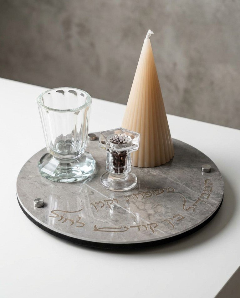 סט הבדלה אפור בטון – תמונה 5