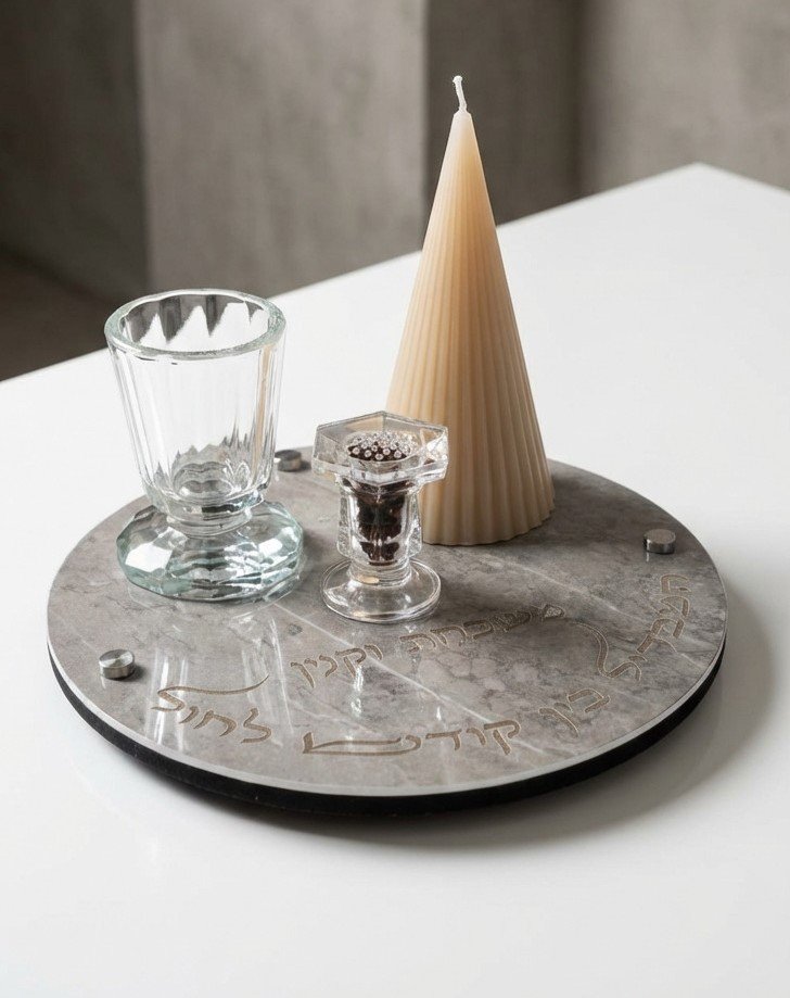 סט הבדלה אפור בטון – תמונה 4