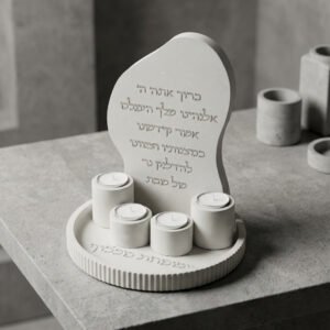 מעמד נרות בטון דגם ברכה