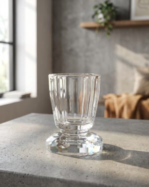 גביע קריסטל שקוף רגל