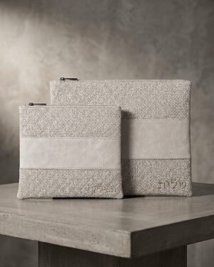 טלית תפילין קלאסי אפור