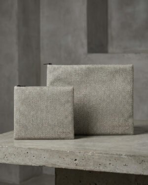 טלית תפילין קלאסי אפור חלק