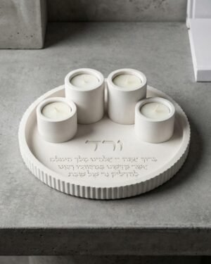 מעמד 4 נרות בטון