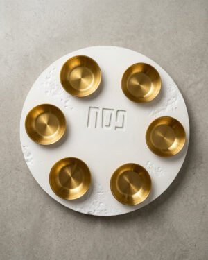 צלחת פסח בטון שברים