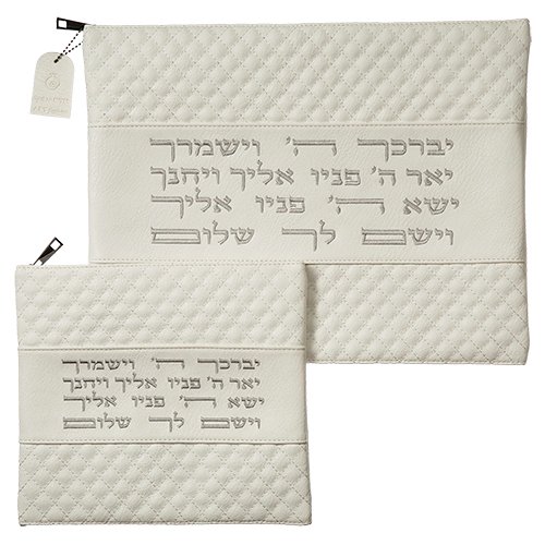 תיקי טלית תפילין לבן ברכת הכהנים – תמונה 2