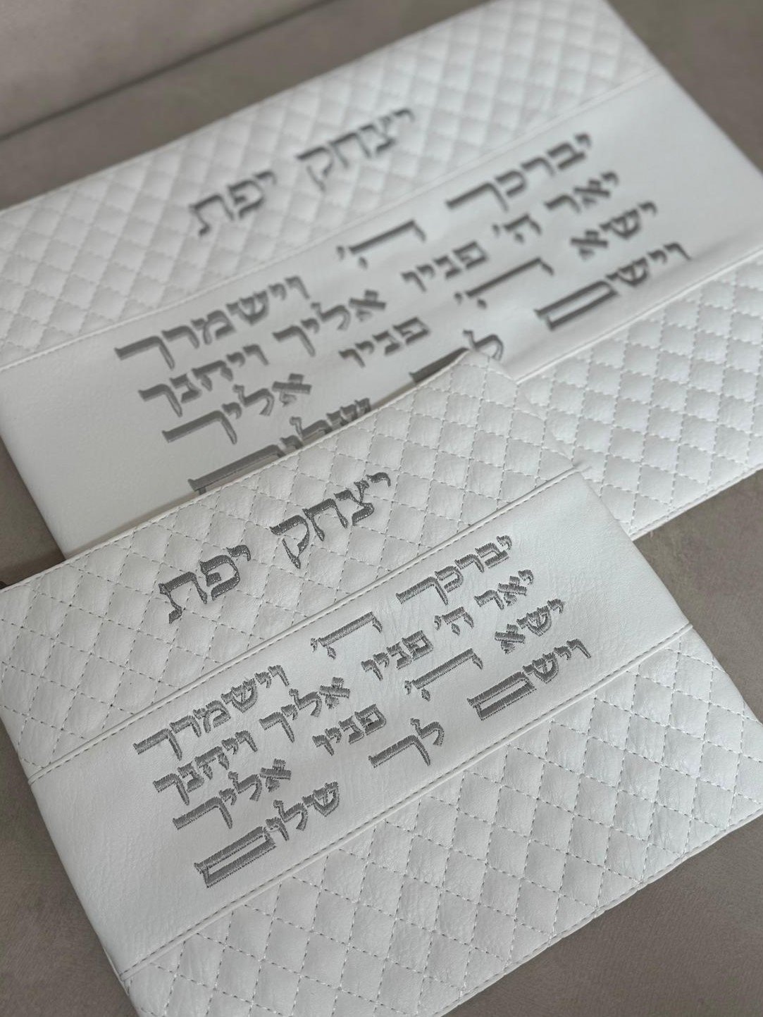 תיקי טלית תפילין לבן ברכת הכהנים – תמונה 2